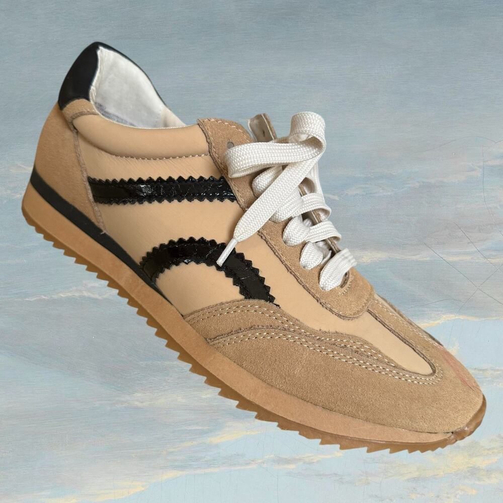 Dolce Vita‎ Eaton NEW Sneaker Sz 9.5/9 runs small Womens Black Tan Lace Up $160